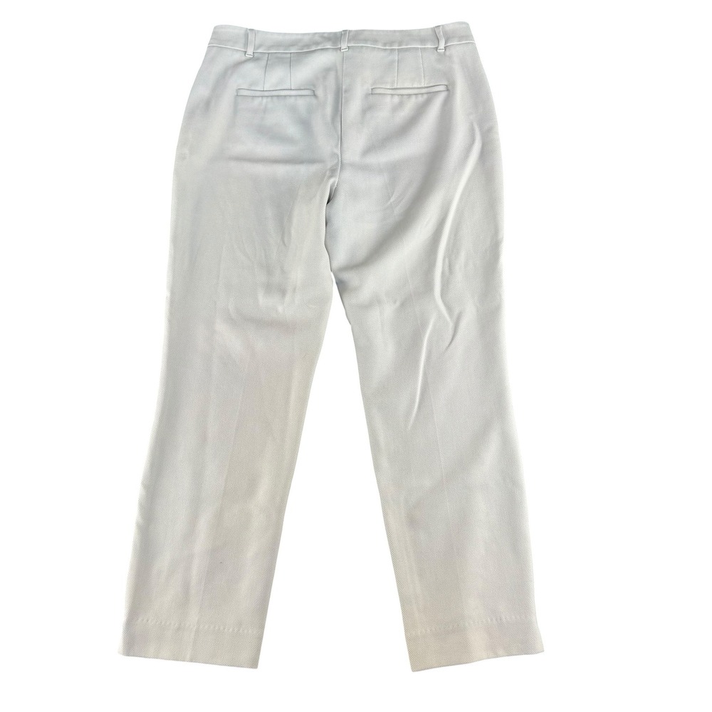 White House Black Market WHBM Cream Textured Ankle Dress Pants 12 Professional - Picture 7 of 7